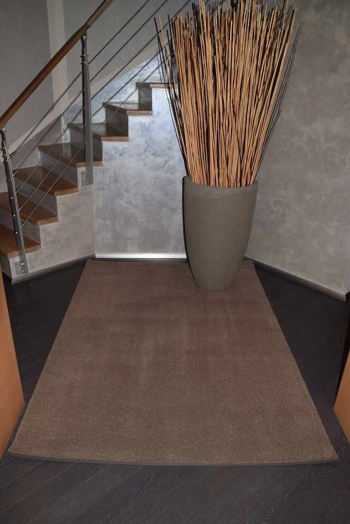 Lano, Kusový koberec Supersoft s bordurou 420 hnedý, 80x150, hnedá, chodba / predsieň