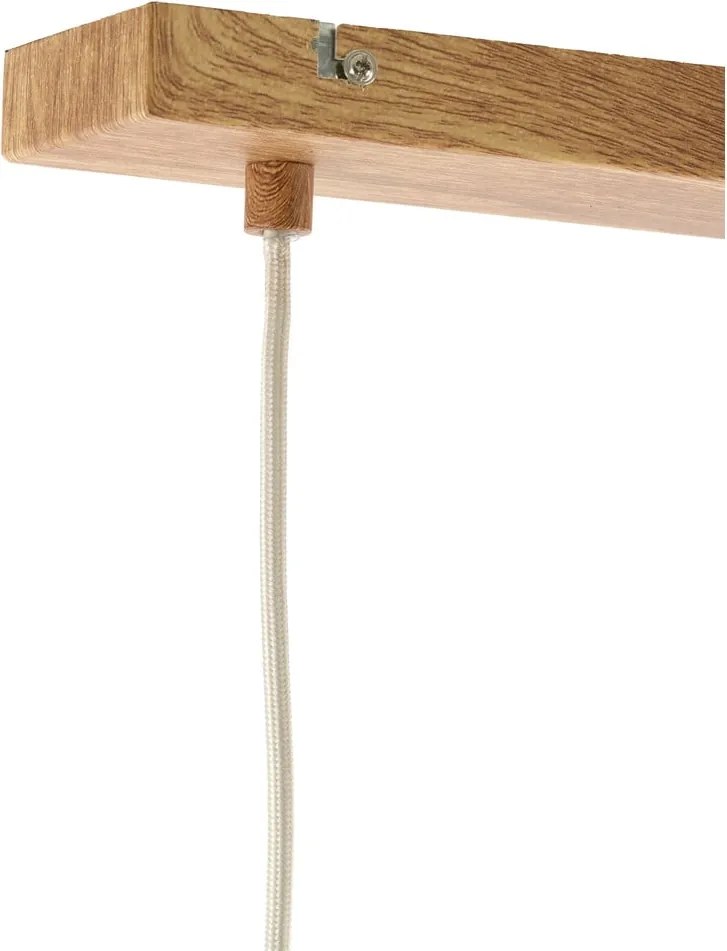 Závesné svietidlo v prírodnej farbe s textilným tienidlom Dania – Light &amp; Living