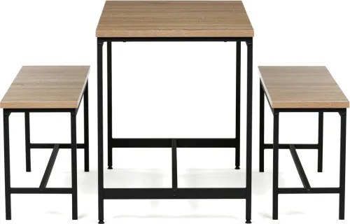 Jedálenský stôl s lavičkami AUT-G1175 OAK