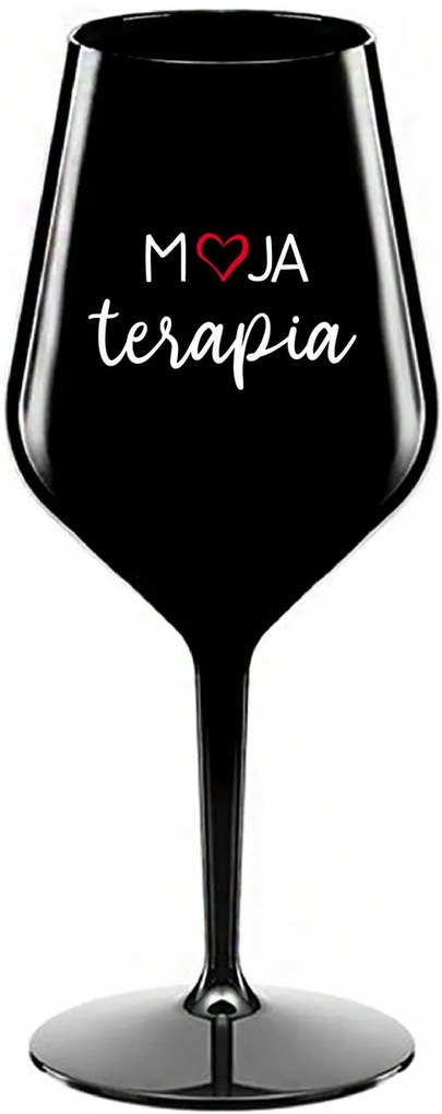 MOJA TERAPIA - čierny nerozbitný pohár na víno 470 ml