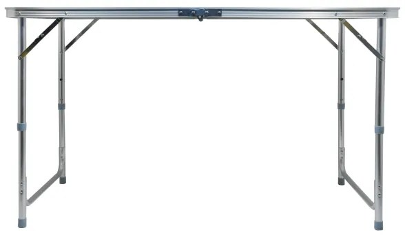 Skladací kempingový stôl hnedá/chróm