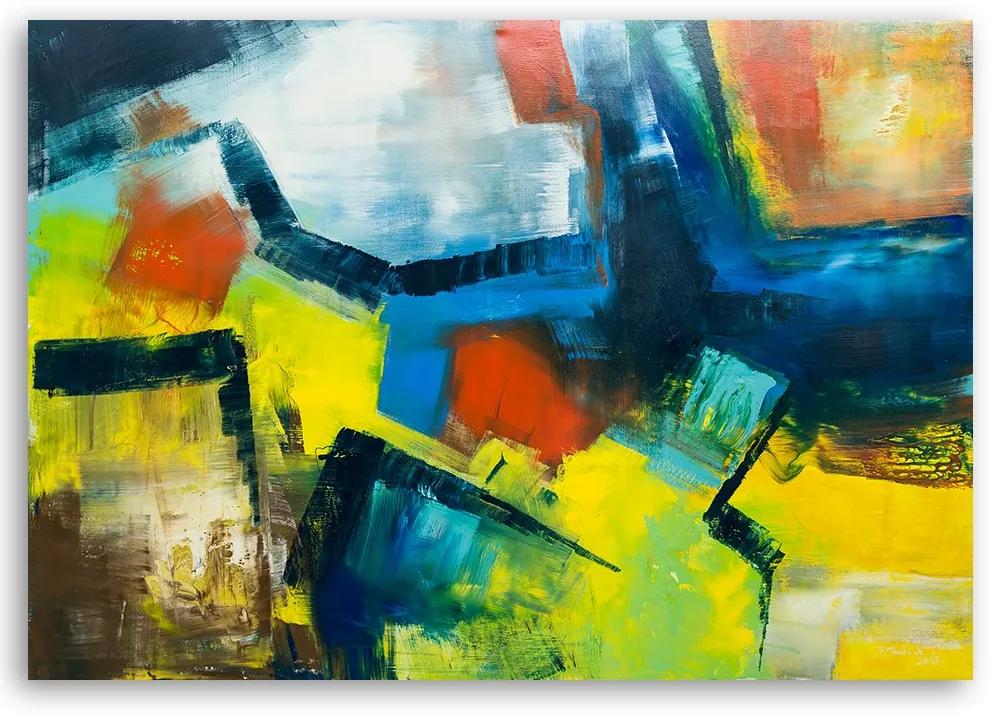 Gario Obraz na plátne Viacfarebná abstrakcia Rozmery: 60 x 40 cm