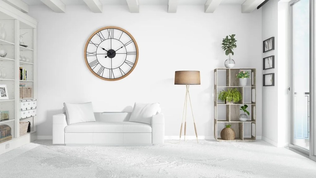 Tutumi Nástenné hodiny LOFT ROUND 60 cm čierne