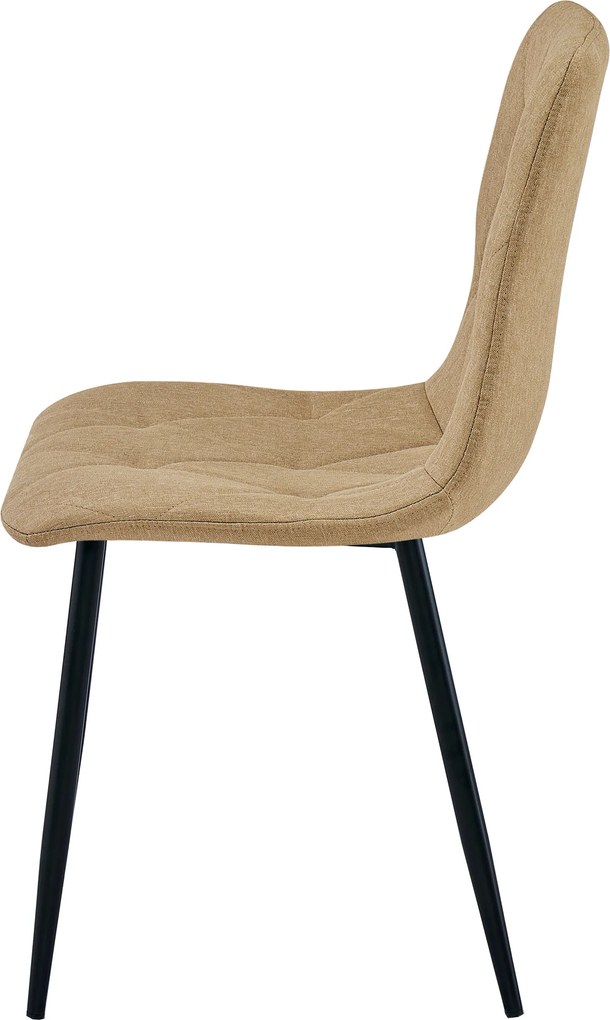 Hnedá jedálenská stolička LIBRA s čiernymi nohami