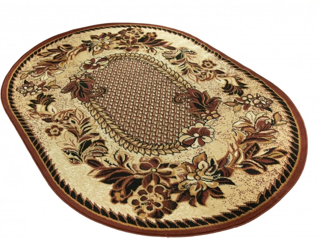 TA Koberec 7192B SVETLO BÉŽOVÁ ATLAS PP HNEDÁ OV Rozmer: 80x150 cm