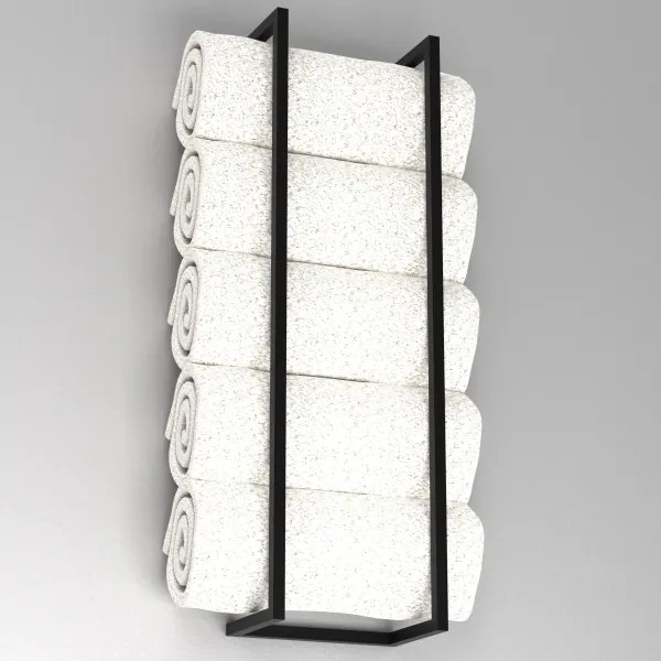 Nástenný držiak uterákov 78x23 cm čierna