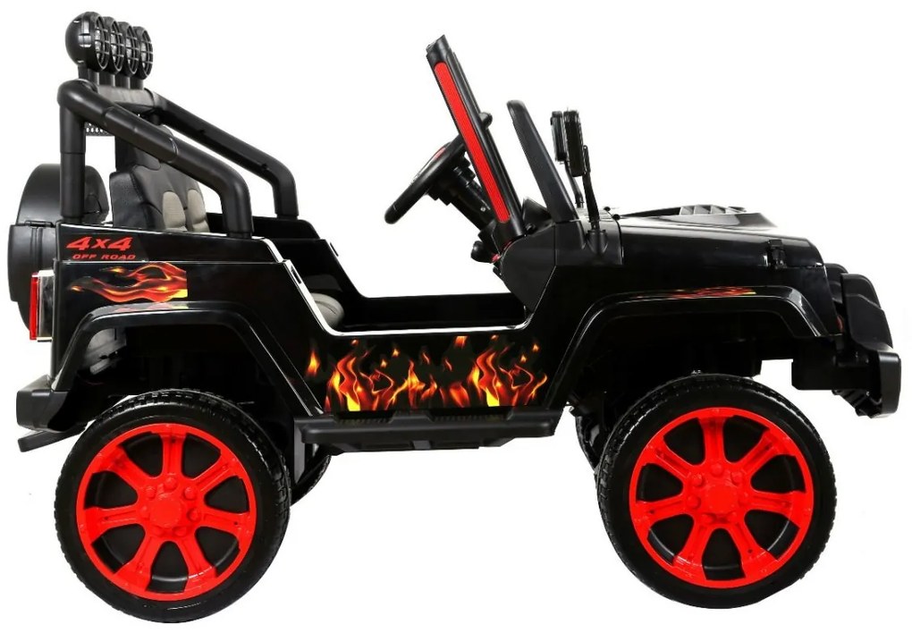 RAMIZ ELEKTRICKÉ AUTÍČKO RAPTOR DRIFTER 4x4 OFF ROAD - ČIERNO-ORANŽOVÉ - 4x45W - 12V / 10Ah - 2023