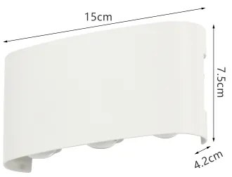 Brilagi - LED vonkajšie nástenné svietidlo FLAREBOX LED/6W/230V biele IP65