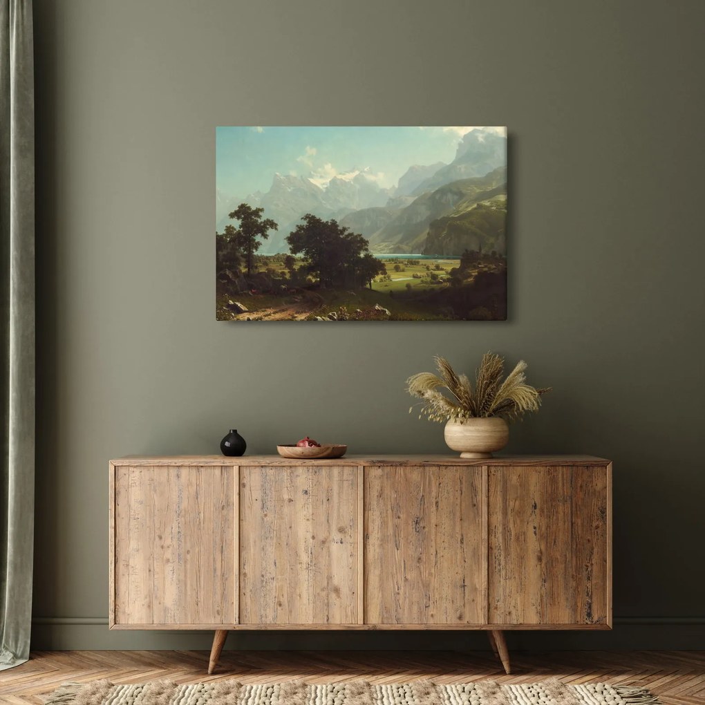 Obraz - Albert Bierstadt, Lake Lucerne, reprodukcia (90x60 cm)
