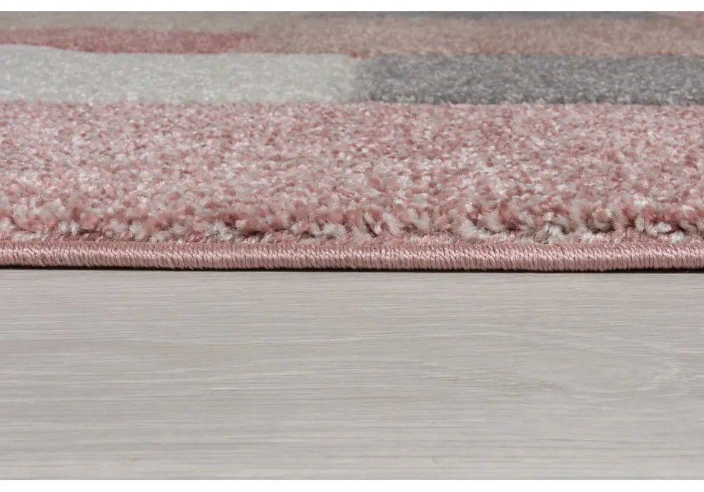 Ružovo-sivý koberec Flair Rugs Cosmos, 120 × 170 cm