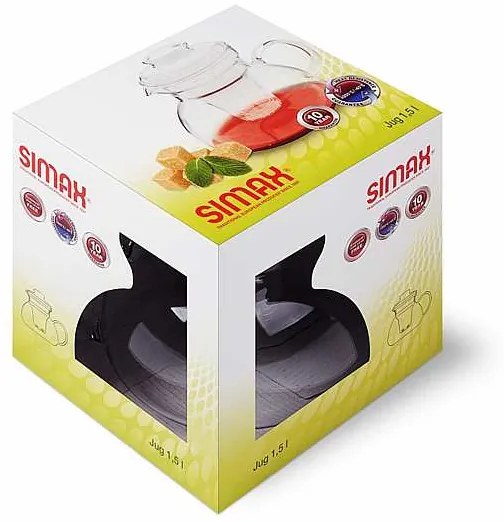 Simax Sklenená kanvica Marta so skleneným filtrom 1,5 l