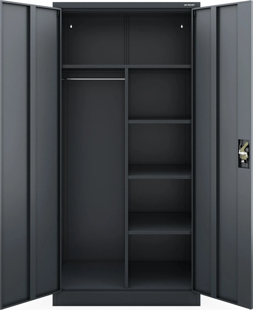 Hospodárska skriňa uzamykateľná antracitová DAWID D600 900 x 1850 x 600 mm