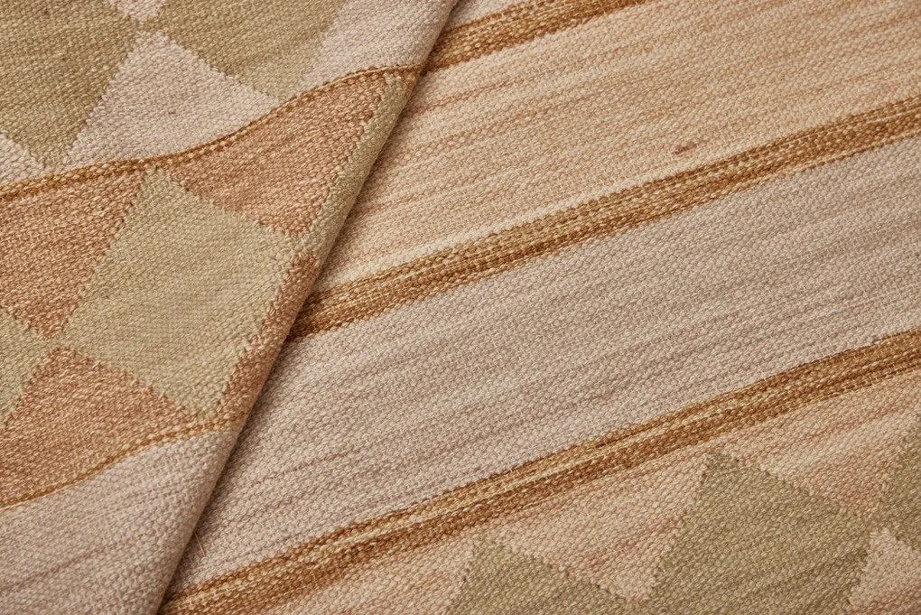 Diamond Carpets India, Ručne viazaný kusový koberec Cosmati DESP P121 Beige Mix, 80x150, béžová, chodba / predsieň