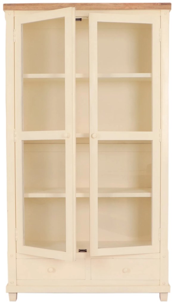 furniture-nabytek.cz - Vitrína masív z dreva manga 100x180x45