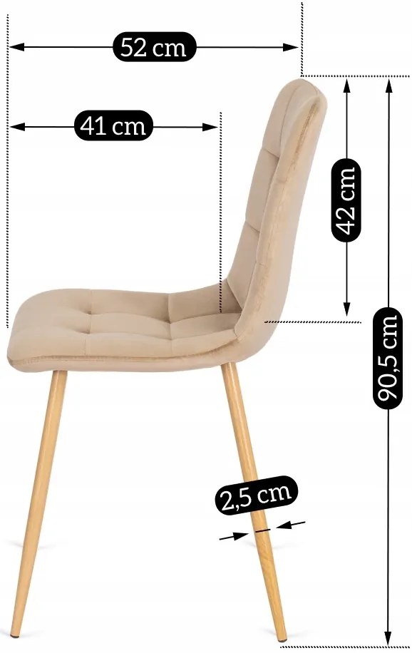 PROXIMA.store - Čalúnená jedálenská stolička FREDY FARBA: sivá, FARBA NÔH: buk