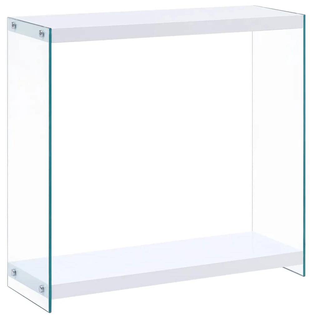 vidaXL Konzolový stolík biely 82x29x75,5 cm MDF