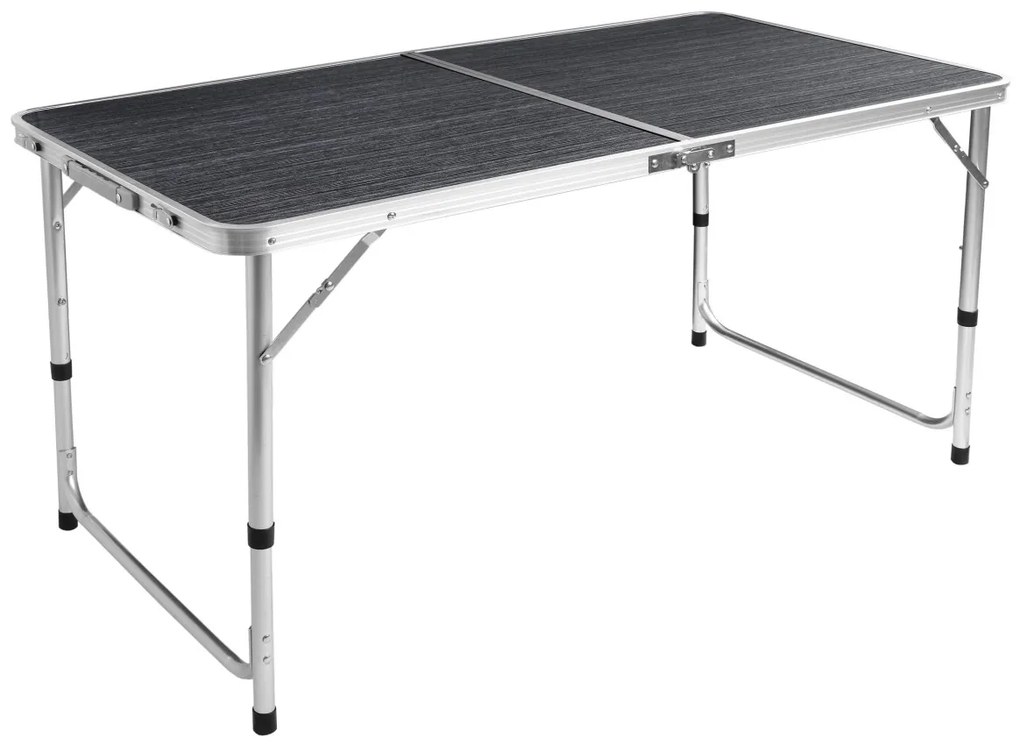 Kempingový rozkladací stôl TRIP 120x60 cm čierny