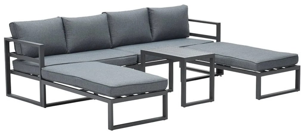 Variabilná záhradná hliníková súprava BREST Farba: tmavosivá