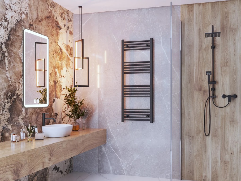 Gamma Erga Basic, vykurovacie teleso 1300x500 mm, 514 W, čierna, ERG-LAV-BASIC-13050-BK