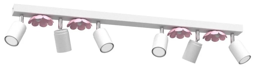 Bodové svietidlo FLOWER 6xGU10/8W/230V biela