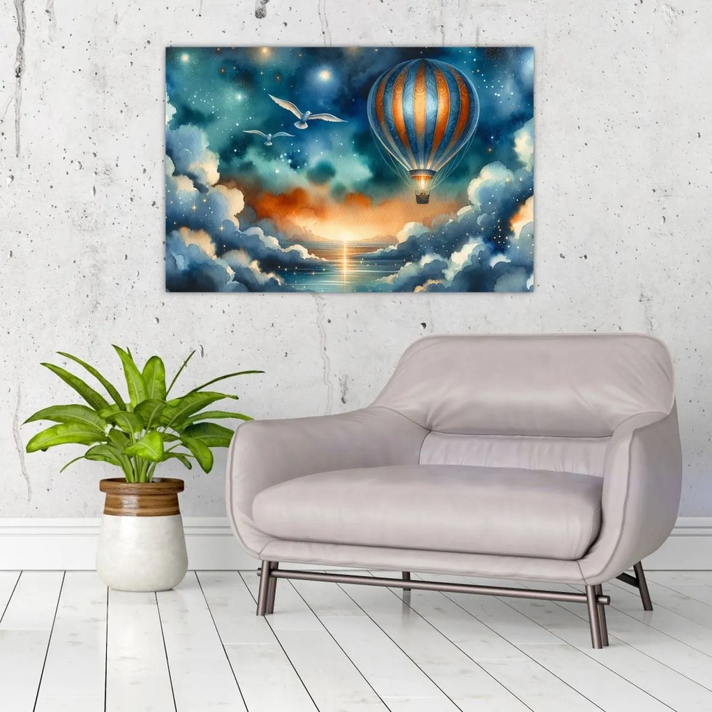 Obraz - Lietať nočnou oblohou (90x60 cm)