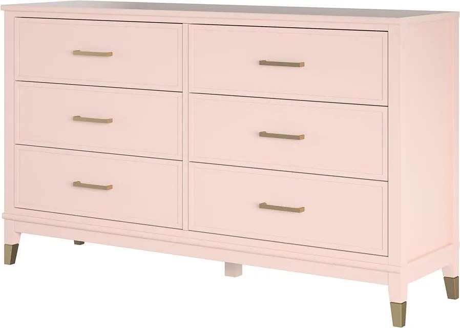 Ružová komoda CosmoLiving by Cosmopolitan Westerleigh, 144 x 85 cm