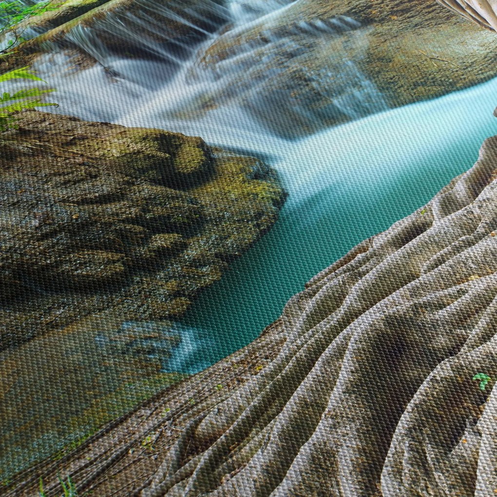 Obraz - Rieka s vodopádmi (120x50 cm)
