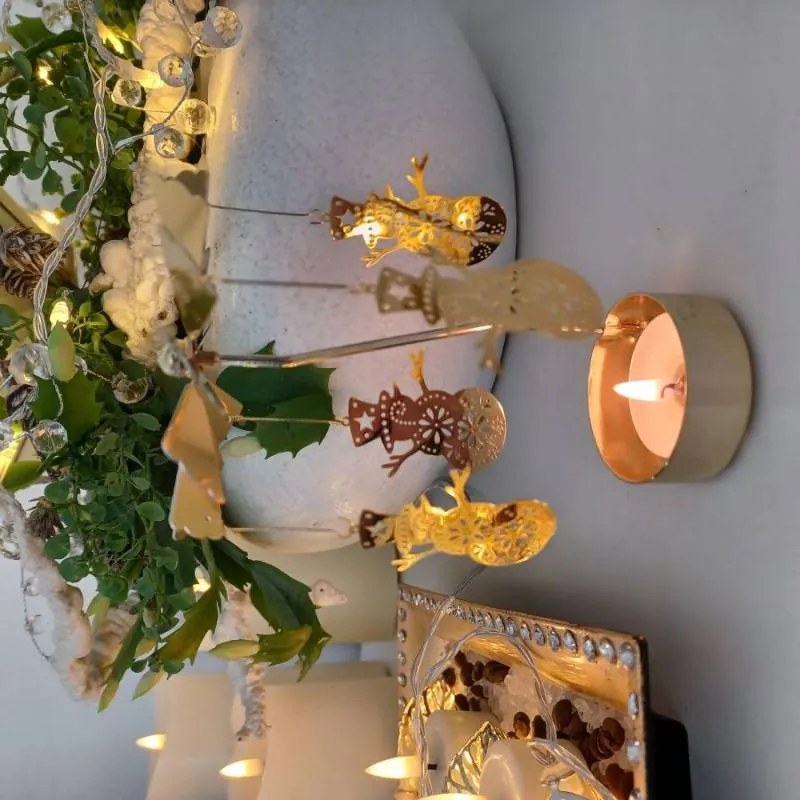 DECOLED Andělské zvonění, 8 x 13 cm, sněhuláci, zlaté