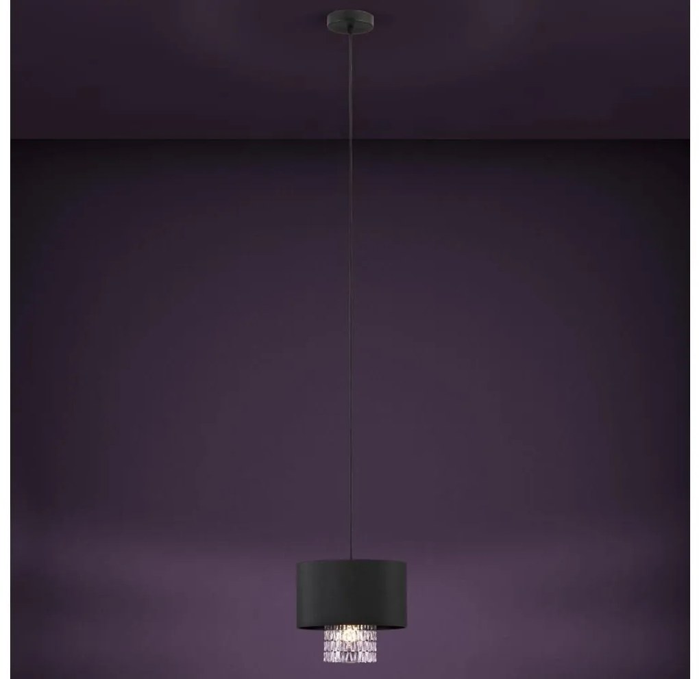 Eglo 39977 - Luster na lanku SAPUARA 1xE27/40W/230V čierna