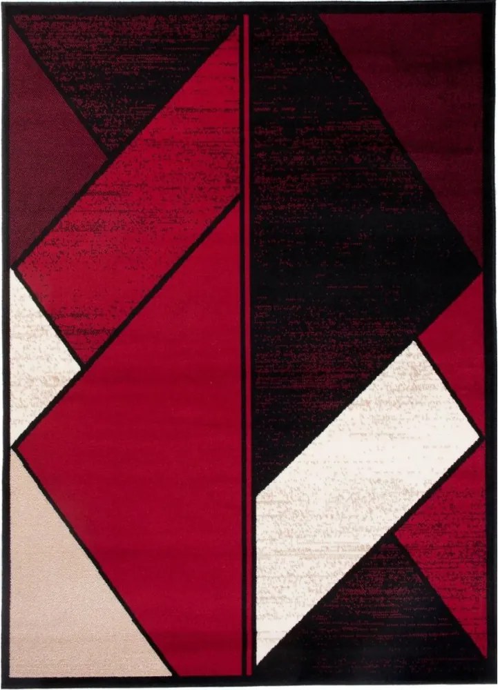 Kusový koberec PP Triangle červený, Velikosti 140x200cm
