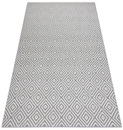 Koberec FLAT SISAL 48607637 Námestie diamant sivá / krémová Veľkosť: 200x290 cm