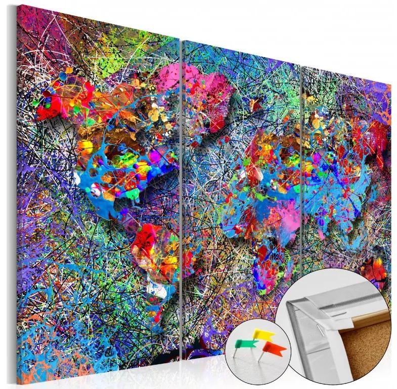 Artgeist Obraz na korku - Colourful Whirl [Cork Map] Veľkosť: 90x60