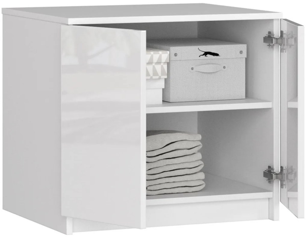 Nadstavec na skrinku Star 60 cm biely lesk