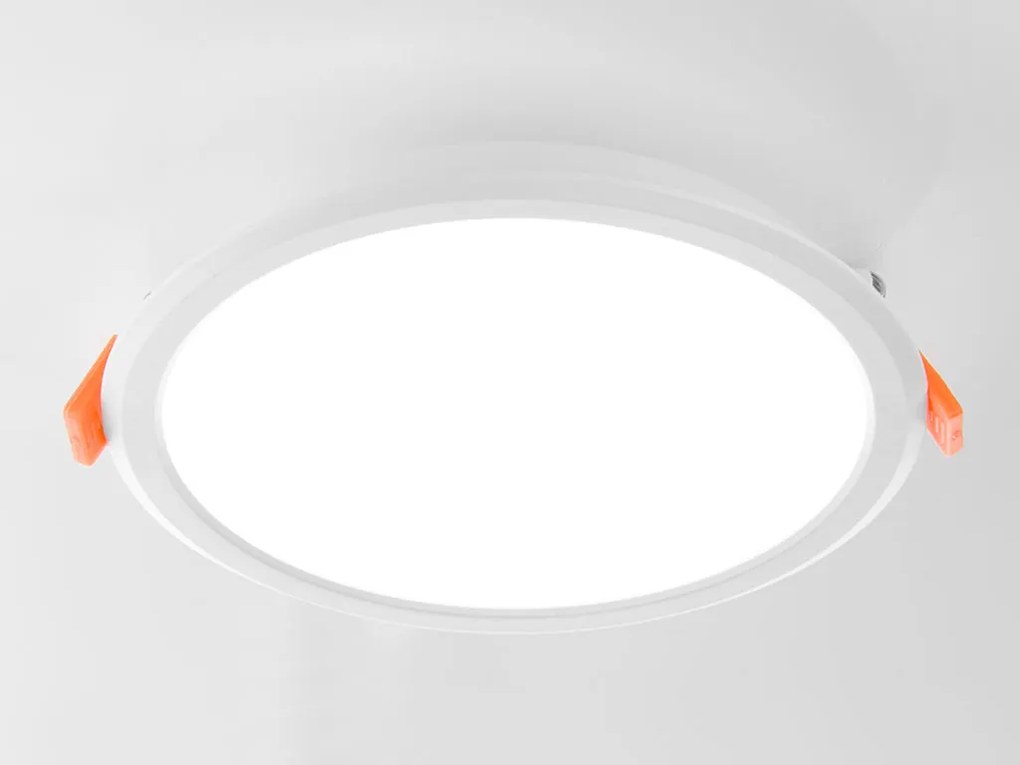 LED2 Zápustné bodové LED osvetlenie EASY, 12W, teplá biela, okrúhle, biele