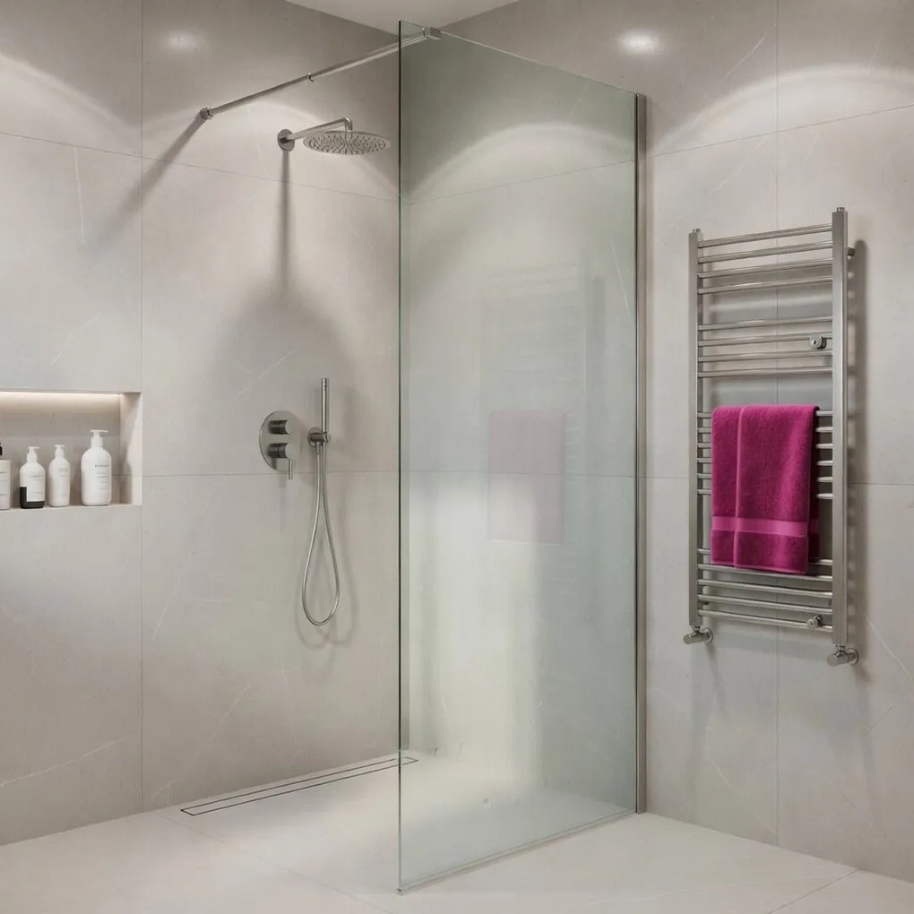 Novoterm Sprchová zastena Walk-in NV-Grace 80 CHR, chróm/transparent - bez vaničky