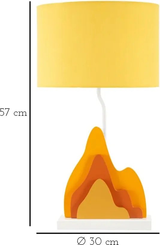 Stolná lampa Farba A 57 cm žlto-oranžová