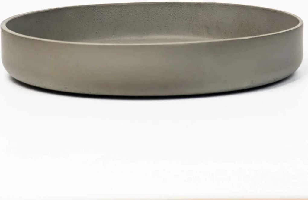 Dekoračná miska ORYVEN, sklolaminát, priemer 34 cm, beton design