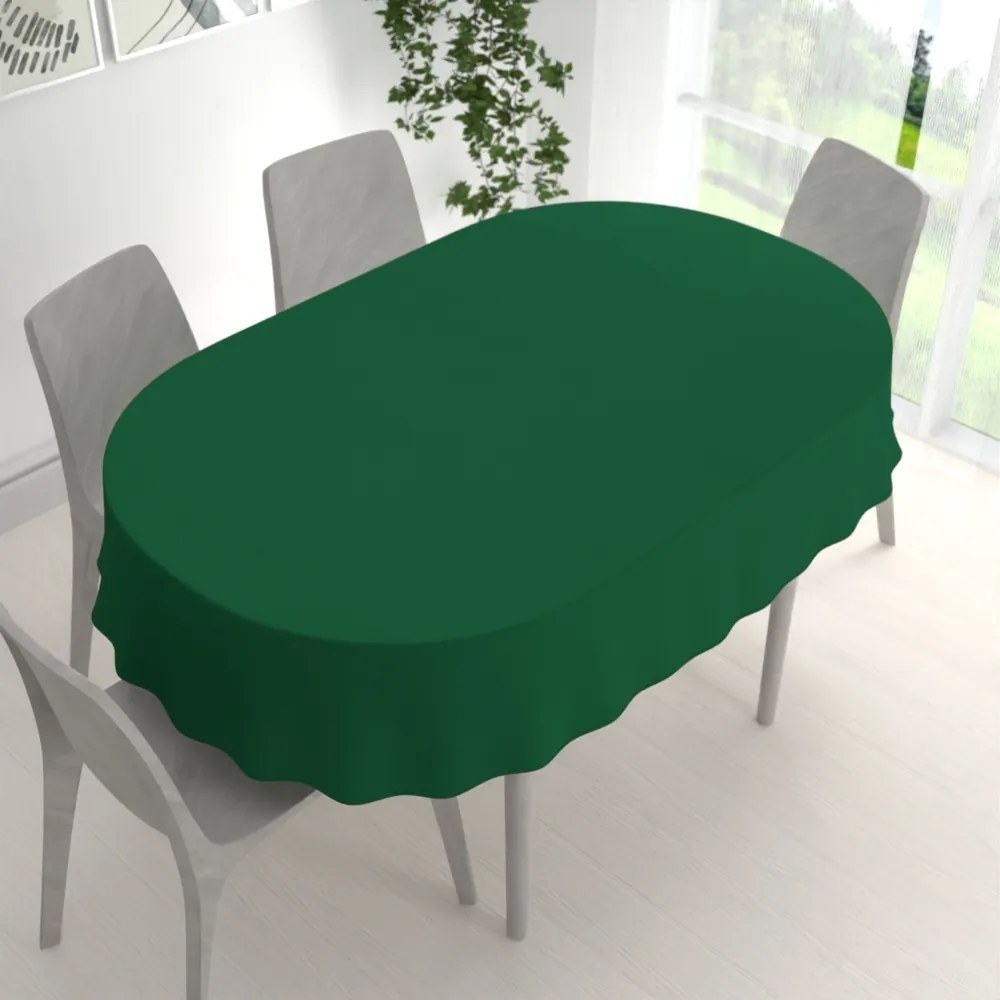 Biante Teflónový oválny obrus - Paris TF-064 Zelený 140x180 cm