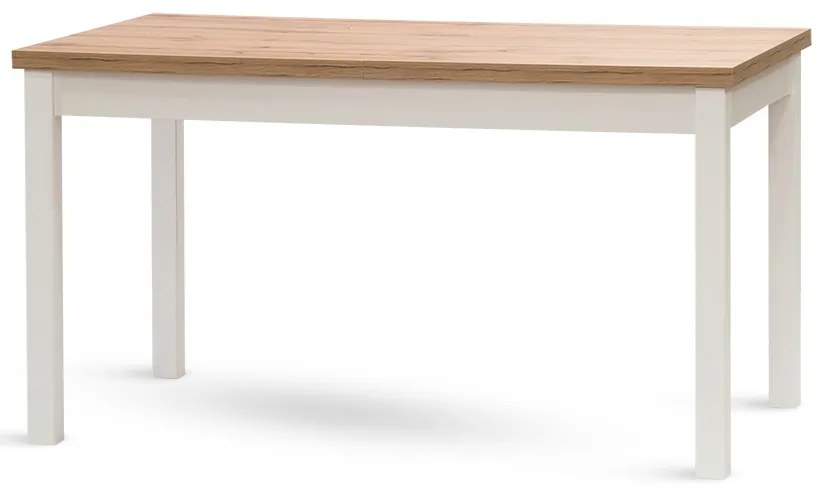 Stima stôl W 23 Vyberte odtieň ->: Dub Wotan, Vybetre odtieň podnože ->: Biela, Vyberte rozmer ->: 140 x 80 cm + 40 cm