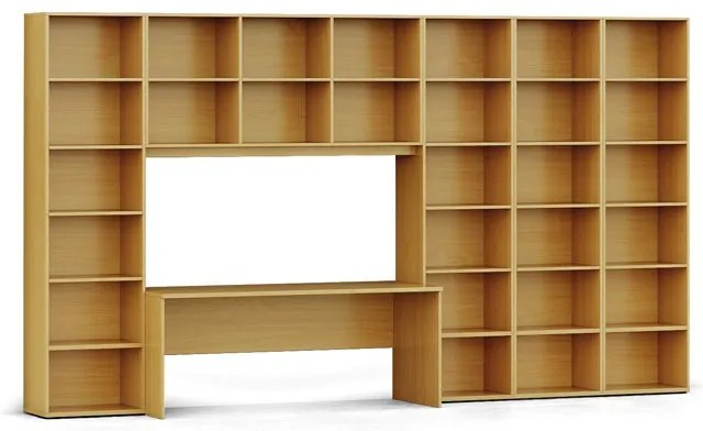 Kancelársky písací stôl INTEGRO, 1750 x 700 mm, buk