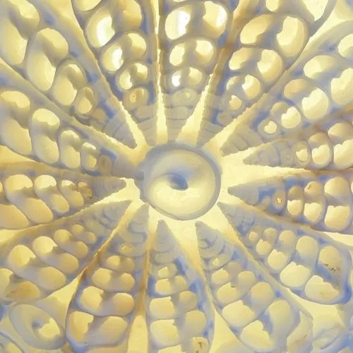 Boho lampa seashell GOLDEN SUN Tiffany styl Branches Ø15*37