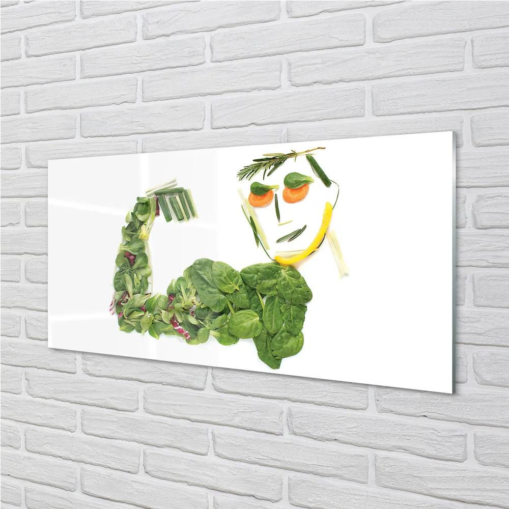 Obraz plexi Znak so zeleninou 140x70 cm
