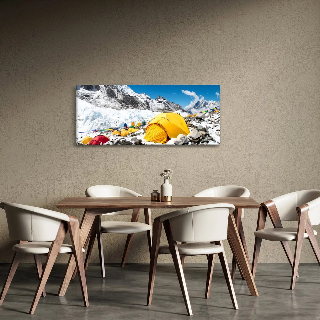 Obraz - Kempovanie v horách (120x50 cm)