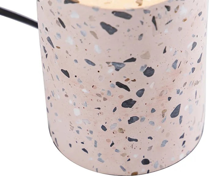 Dizajnová stolná lampa ružová žula - Baranda