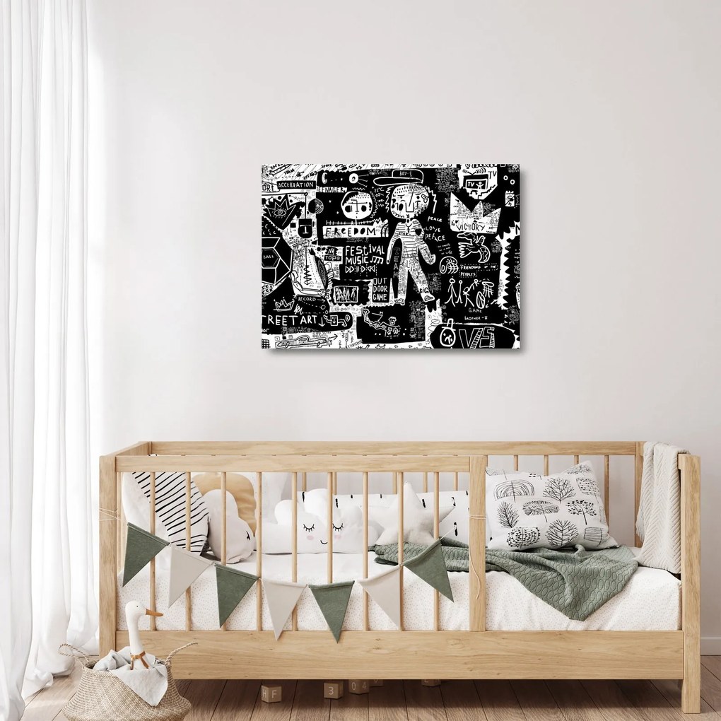 Sklenený obraz - Graffiti (70x50 cm)