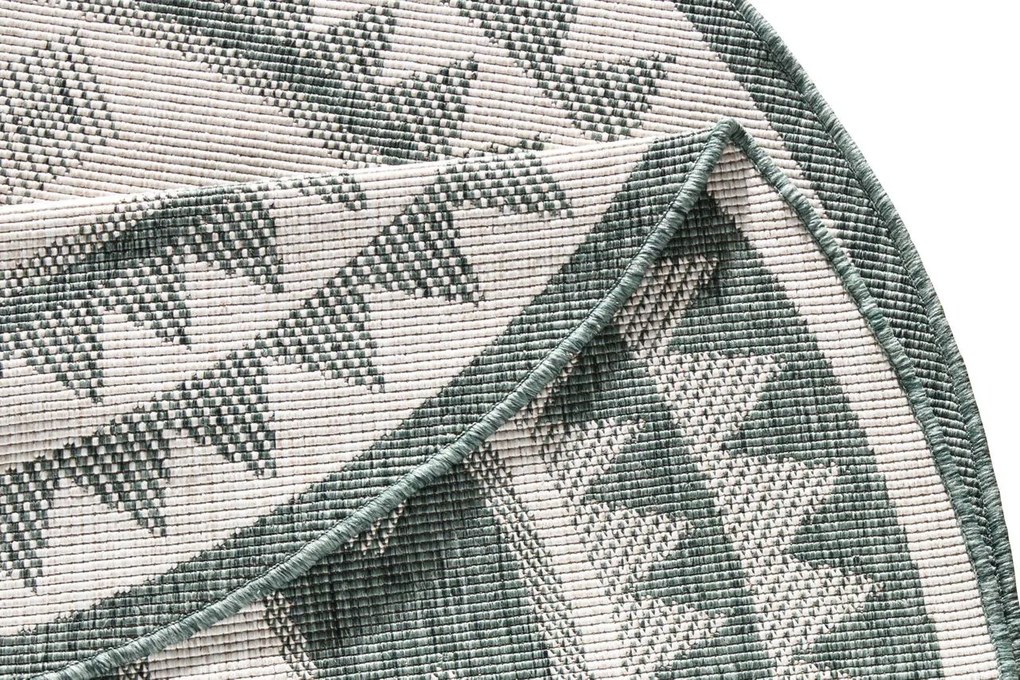 NORTHRUGS - Hanse Home koberce Kusový koberec Twin Supreme 103415 Jamaica green creme – na von aj na doma - 140x140 (priemer) kruh cm