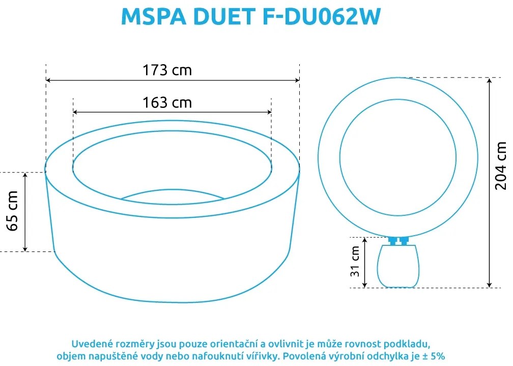 Mspa | Vírivý bazén MSPA Duet F-DU062W | 11400273