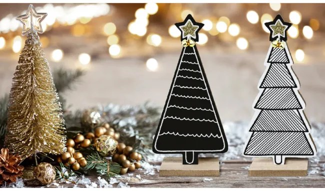 Vianočná dekorácia stromček KL-21X14 biely