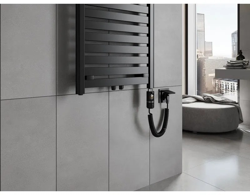 Mexen Uran, elektrické vykurovacie teleso 1800x500 mm + vykurovacia tyč 900 W, čierna, W105-1800-500-2900-70