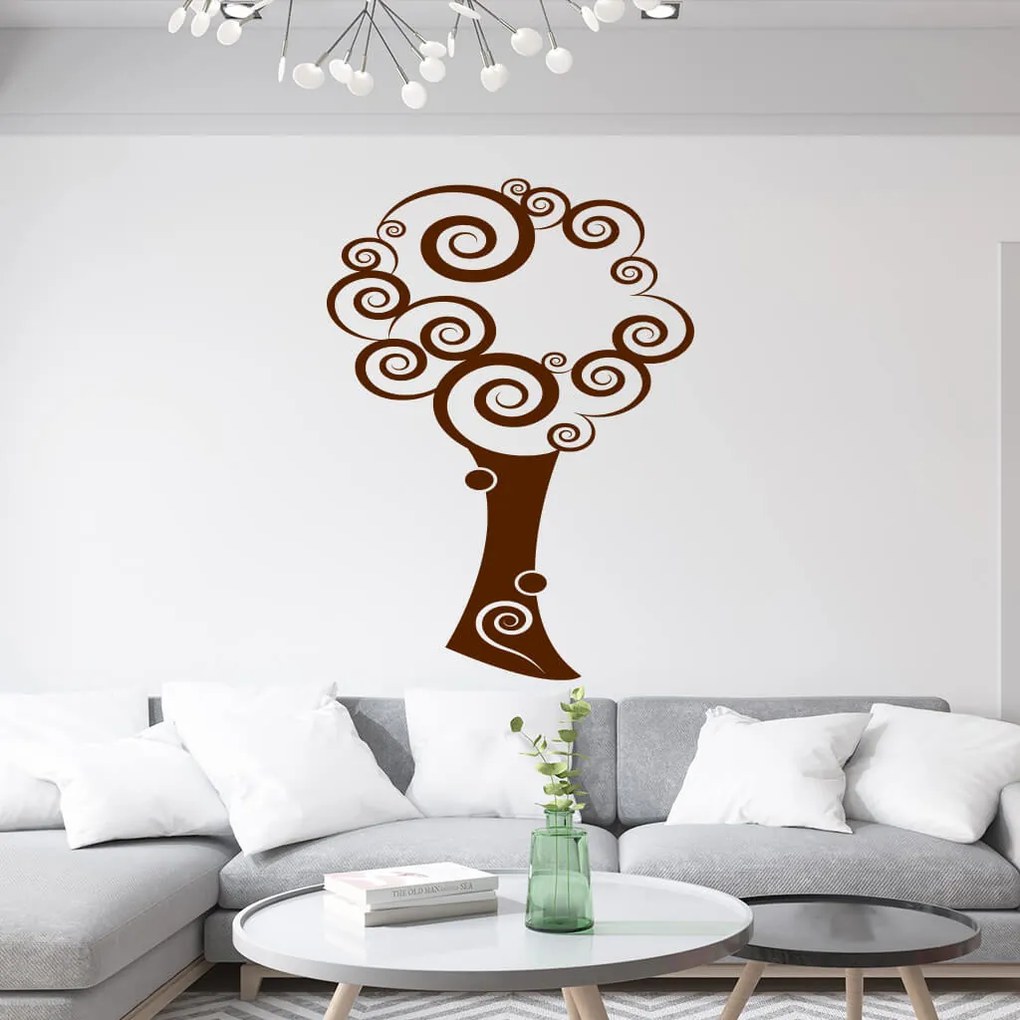 Veselá Stena Samolepka Tajomný strom Farba: fialová, Veľkosť: 80 x 109 cm